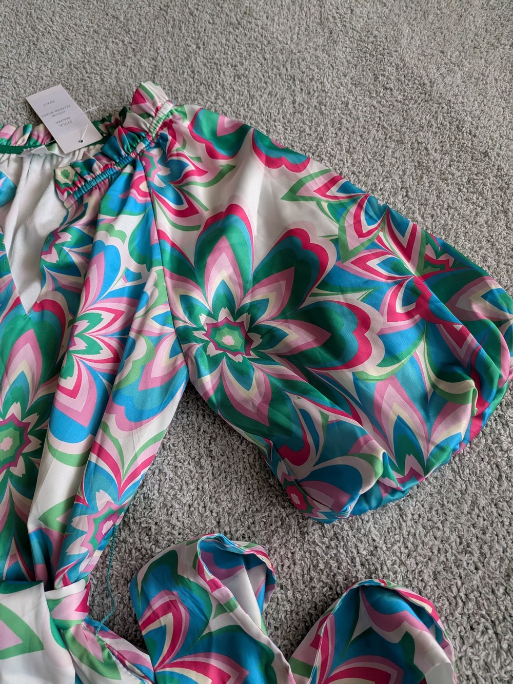 🌼B2G1🌼 Jade Melody Tam Retro Floral Tie-Waist Midi Dress NWT - Picture 4 of 9